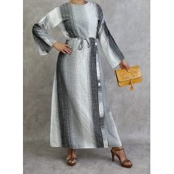 Robe longue effet tissé (Plusieurs couleurs disponibles)
