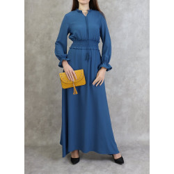 Robe maxi-longue (Tenue Casual et moderne pour femme) - Couleur Bleu
