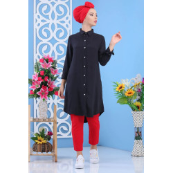 Chemise longue (Vêtement mastour pour femme) - Couleur noir