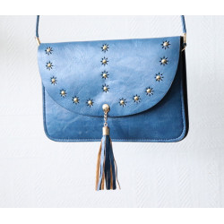 Sac à Bandoulière / pochette à rabat pour femme - Couleur Bleu
