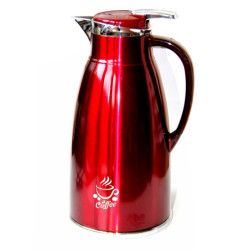Large red metallic thermos (1.6L)