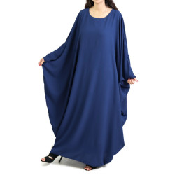 Robe longue papillon évasée avec doublure tissu crêpe (Plusieurs couleurs disponibles)
