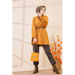 Tunique manches longues pour femme - Couleur moutarde