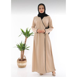 Kimono pour femmes (Vêtements pour musulmanes) - Couleur beige
