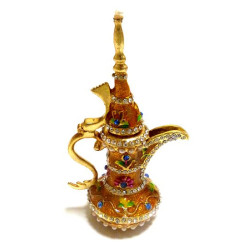 Théière décorative des milles et une nuits (dorée) - Taille moyenne