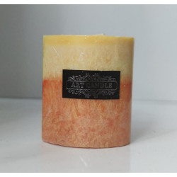 Bougie coeur agréablement parfumée avec deux parfums différents ananas-orange
