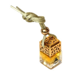 Diffuseur de parfum pour voiture (Désodorisant auto et parfumeur au musc - Doré - 7ml)...