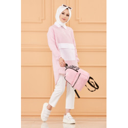 Tunique casual avec grande poche à l'avant (Vêtement islamique moderne) - Couleur des...