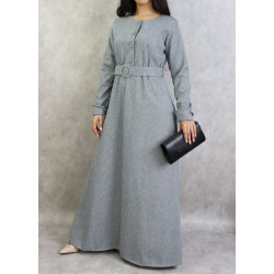 Dark gray chevron patterned dress