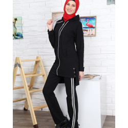 2-piece tracksuit with heather gray bands (several colors available) - Islamic...
