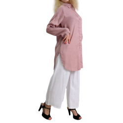 Chemise mi-longue toute saison en Lyocell (Plusieurs couleurs disponibles)