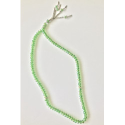 Chapelet 99 grains en cristal de luxe vert pistache