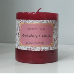 Bougie agréablement parfumée de qualité supérieure - Parfum Fraise et vanille