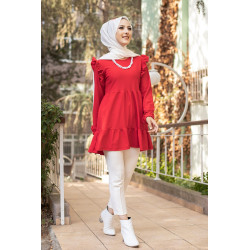 Tunique ample (Vetement femme voilée pas cher) - Couleur rouge