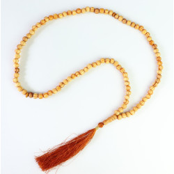 Grand chapelet traditionnel (Sabha) à 99 grains en bois de Zeytoun (olivier) fait main...