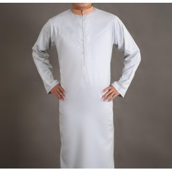Qamis traditionnel élégant pour homme de qualité supérieure avec broderies - Couleur...