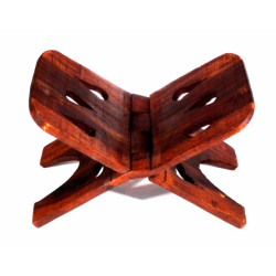 Porte Coran artisanal en bois sculpté à la main (28 cm)
