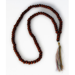 Chapelet "Sebha" en bois à 99 grains de couleur marron foncé