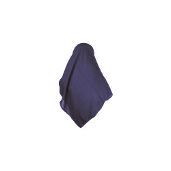 Hijab (foulard carré 1m20) bleu nuit en tissu crêpe