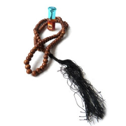 Kit invocation : Chapelet à 99 grains de couleur marron et le musc concentré "Ambre"