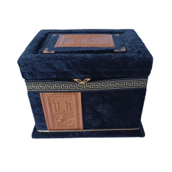 Coffret artisanal décoratif sous forme de Kaaba avec son Coran assorti (recouvert de...