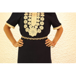 Ceinture dorée à perles nacrées