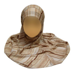 Hidjeb two pieces beige with discreet silver stripes