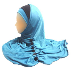Hijab avec boutons - 2 pièces
