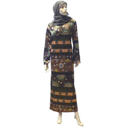 "Sihame" velvet interior dress (Size XXL) + a matching hijab offered!