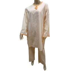 Salmon color "Ikram" outfit (tunic and pants)