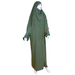Jilbab Al-Haramayn une (1) pièce - Couleur vert Olive