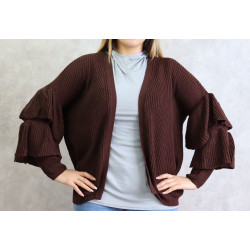 Brown open waistcoat