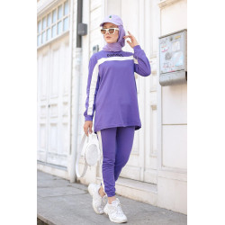 Survêtement moderne inscription "NASA" - Tenue de sport 2 pièces pour femme voilée...