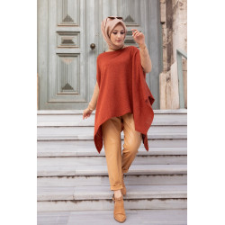 Poncho for Woman (Cape for hijab) - Brick