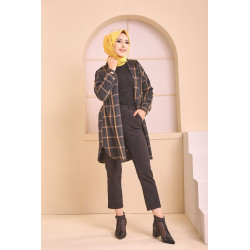 Chemise longue - Tunique à rayures (Surchemise pour saison automne hiver - Vêtement...