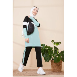 Overwear assembly 2 pieces of black and mint color (Boutique en ligne de VClothing Turk...