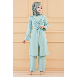 Ensemble habillé deux pièces tunique et pantalon (Vetement femme musulmane) - Couleur...