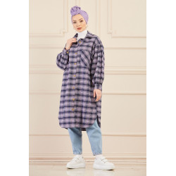 Oversize shirt with lilac for wife