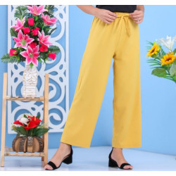 Pantalon ample couleur moutarde (grandes tailles)