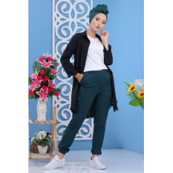 Pantalon baggy de couleur vert sapin