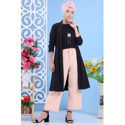 Pantalon large de couleur rose poudre