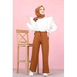 Pantalon femme (Vetement femme voilée) - Couleur marron