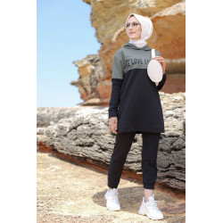 Survêtement hijab sport à capuche pour femme musulmane - Ensemble 2 pièces Sportswear -...