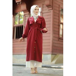 Trench-Coat Long pour femmes (Boutique musulmane en ligne - Mode islamique) - Couleur...