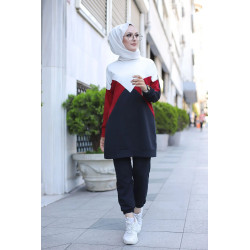 Casual two-piece dress (Pantalon and Tunic) for veiled women - 3-colour dress: black,...