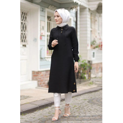 Long tunic (Hijab clothes for veiled women) - Black color