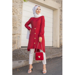 Tunique ample évasée boutonnée (Vetement style habillé pour femme voilée) - Couleur...