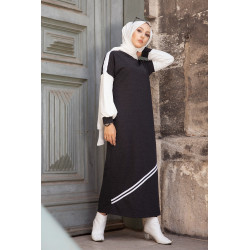 Modern and casual dress (veiled women's clothing store) - Color anthracite