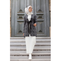 Veste Manteau femme avec ceinture intégrée (Tunique Automne Hiver - Vêtement Hijab...