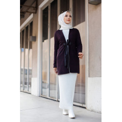 Veste Manteau femme avec ceinture intégrée (Tunique Automne Hiver - Vêtement Hijab...